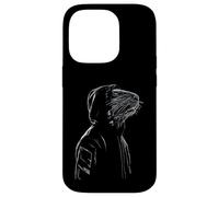 Custodia per iPhone 14 Pro Beaver Line Art Cool Drawing Animal Love Forest Motivo