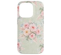 Custodia per iPhone 14 Pro Begonie Provinciali Vintage Paese Francese Salvia Morbida
