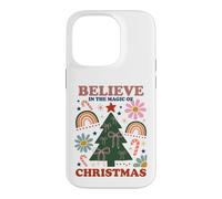 Custodia per iPhone 14 Pro Believe In The Magic Of Christmas Retro Groovy Vintage Xmas