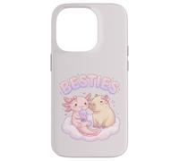 Custodia per iPhone 14 Pro Besties Axolotl Capybara Bubble Tea Carino Kawaii Anime Animale