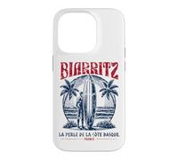 Custodia per iPhone 14 Pro Biarritz France Surf Summer - Stampa invecchiata