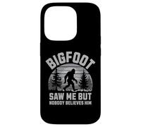 Custodia per iPhone 14 Pro Bigfoot Saw Me Nobody Believes Him Funny Sasquatch Uomini Ragazzi