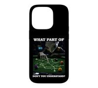 Custodia per iPhone 14 Pro Billiards Physics Alien Nerd Pool Player