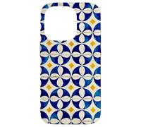 Custodia per iPhone 14 Pro Blu Bianco Giallo Portogallo Lisbona Tile Pattern