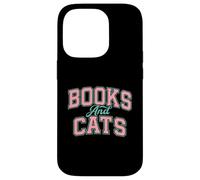 Custodia per iPhone 14 Pro Books And Cat Design Cozy Reading Aesthetic Book Lover Cat