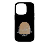 Custodia per iPhone 14 Pro Bookworm Read The Book Boho Arch Line Art Illustration