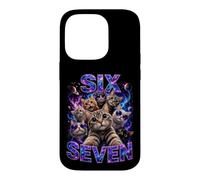 Custodia per iPhone 14 Pro Bootleg Six Seven Meme Space Galaxy - Simpatici gatti
