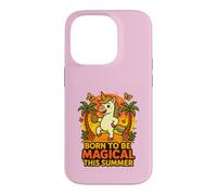 Custodia per iPhone 14 Pro Born to Be Magical Summer Vibes Ananas Unicorno