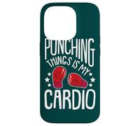 Custodia per iPhone 14 Pro Boxer Citazione Punching Things Is My Cardio Funny Boxing