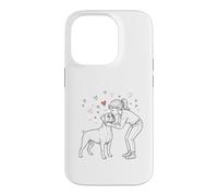 Custodia per iPhone 14 Pro Boxer Dog Love