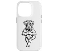 Custodia per iPhone 14 Pro Boxer Yoga Cucciolo Cane Divertente Cane Albero Posa Vrikshasana