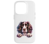 Custodia per iPhone 14 Pro Brittany English Springer Spaniel Cocker Spaniel Dog Face