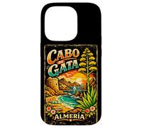 Custodia per iPhone 14 Pro Cabo de Gata Spagna, Design Vintage Costa Mediterranea