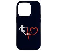 Custodia per iPhone 14 Pro Calcio Ragazza Battito Cuore Giocatore Femminile Calci Passione