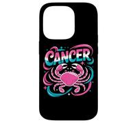 Custodia per iPhone 14 Pro Cancro Segno zodiacale Granchio Rosa Astrologia Vibes