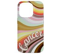 Custodia per iPhone 14 Pro Cancro Zodiaco Retro Onde Astrologia Segno Vintage Colori