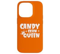 Custodia per iPhone 14 Pro Candy Corn Queen Halloween Divertente Autunno