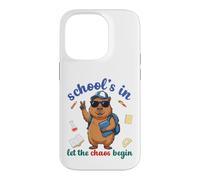 Custodia per iPhone 14 Pro Capybara Back To School Vibes Scuole In Let The Chaos Begin