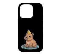 Custodia per iPhone 14 Pro Carino Capibara e Anatra Best Friends Amante degli Animali