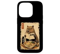 Custodia per iPhone 14 Pro Carino Capybara Ramen giapponese Kanji Edo Pittura