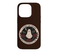 Custodia per iPhone 14 Pro Carino Fantasma Gotico Rose Falene Luna Incubo