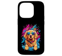 Custodia per iPhone 14 Pro Carino Golden Labrador Amanti Colorato Splash Art Golden Lab