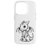 Custodia per iPhone 14 Pro Carino Kawaii Dragon Coloring Book Art Colore Nel Design