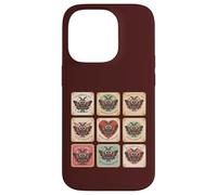 Custodia per iPhone 14 Pro Carino Mothman Valentine Puns Cryptid Lover Cards