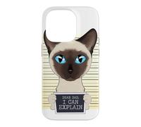 Custodia per iPhone 14 Pro Caro papà, posso spiegare, io gatto siamese, papà, io
