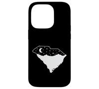 Custodia per iPhone 14 Pro Carolina del sud, mappa, con, orizzonte,