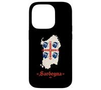 Custodia per iPhone 14 Pro Cartina della Sardegna Quattro Mori Sardegna Italia Pride Design