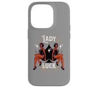 Custodia per iPhone 14 Pro Casinò vintage retrò Rockabilly Devil Girl Lady Lucky Spade