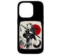 Custodia per iPhone 14 Pro Cat Ninja Gamer Giapponese Sumi-e Gioco Samurai Art
