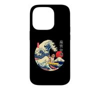 Custodia per iPhone 14 Pro Cavalier King Charles Spaniel Giapponese Kanagawa Wave Surf