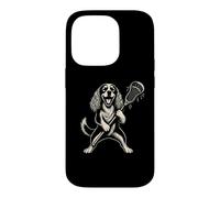 Custodia per iPhone 14 Pro Cavalier King Charles Spaniel Lacrosse Sport Vintage Dog