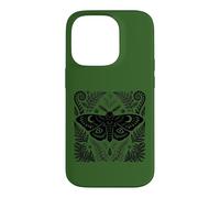 Custodia per iPhone 14 Pro Celeste Falena Felce Botanico Gotico Cottagecore Natura Arte