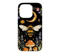 Custodia per iPhone 14 Pro Celestial Bee Moon Mushroom Cottagecore Botanical