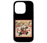 Custodia per iPhone 14 Pro Chibi asiatico cinese guerriero gatto - Meow Kung Fu Vintage Art