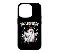 Custodia per iPhone 14 Pro Chicken Ghost Poultrygeist Halloween Costume Farmer