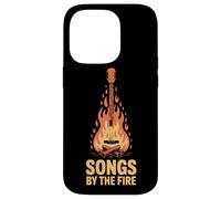 Custodia per iPhone 14 Pro Chitarra acustica sul falò Songs by the fire