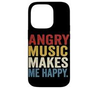 Custodia per iPhone 14 Pro Chitarra retrò per amanti della musica rock Angry Music Makes Me Happy