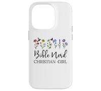 Custodia per iPhone 14 Pro Christian Girls Nerd Bible Study Scripture Pastor God Jesus