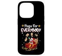 Custodia per iPhone 14 Pro Christmas Pugs For Everybody Santa's Sleigh Pug Dog lover