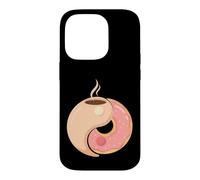 Custodia per iPhone 14 Pro Ciambella al caffè divertente equilibrio colazione