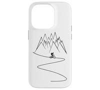 Custodia per iPhone 14 Pro Ciclismo pilota giù per la montagna e la natura