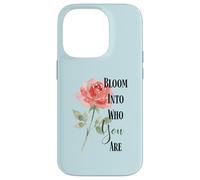 Custodia per iPhone 14 Pro Citazione di Bloom Into You Rose