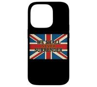 Custodia per iPhone 14 Pro Citazione Union Jack We Shall Never Surrender Churchill