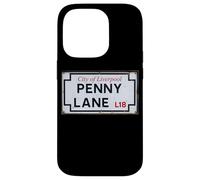 Custodia per iPhone 14 Pro Città di Liverpool Penny Lane L18 Cartello stradale invecchiato