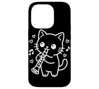 Custodia per iPhone 14 Pro Clarinettista Kawaii Cat