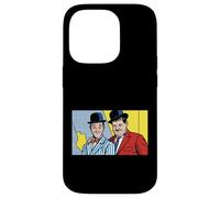 Custodia per iPhone 14 Pro Classico Comico Duo Pop Art Retro Bombetta Cappello Illustrazione